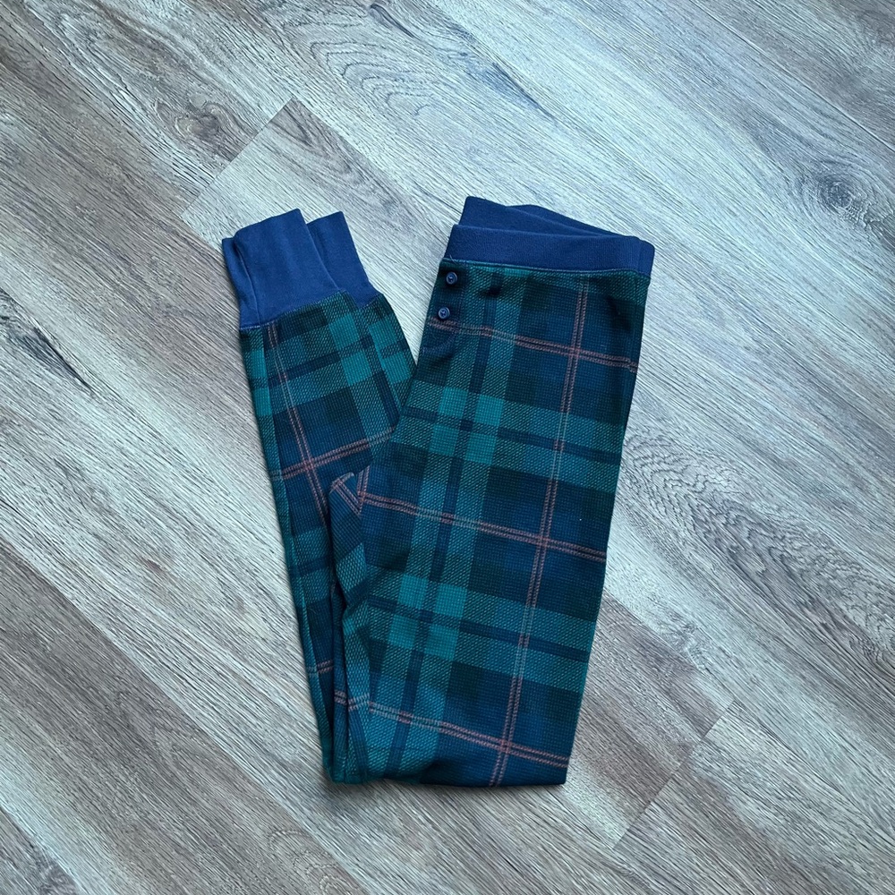 NWOT Old Navy waffle plaid thermal pajama bottoms